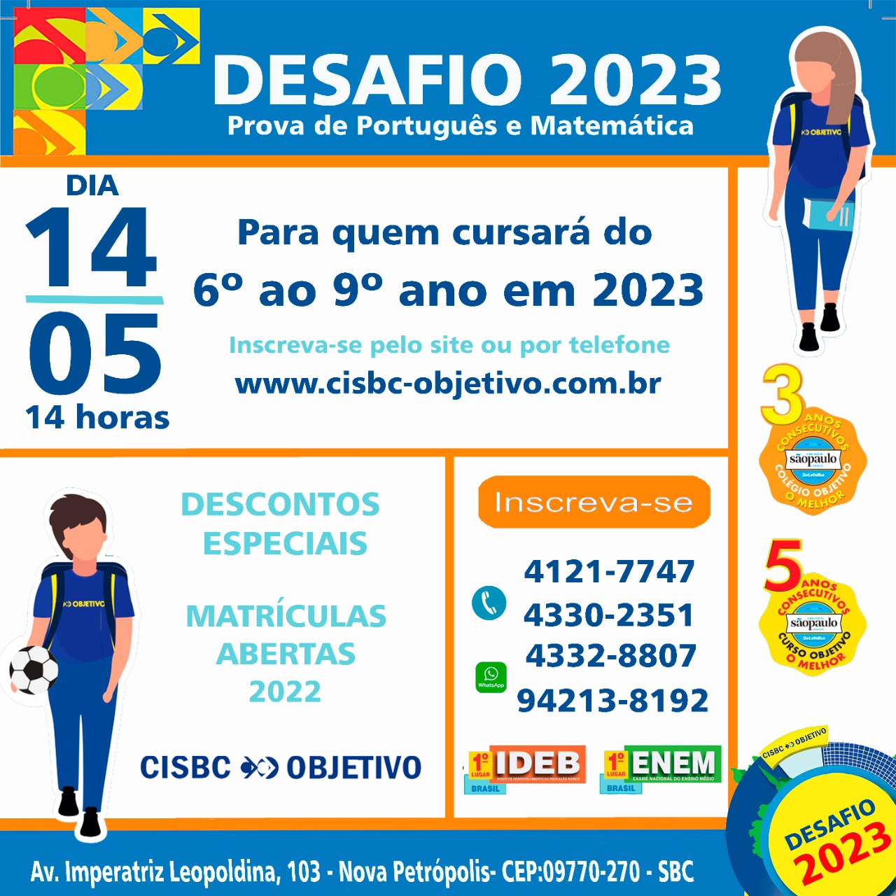 CISBC - Objetivo - São Bernardo do Campo - Telefone: (11) 4330-2351 ...